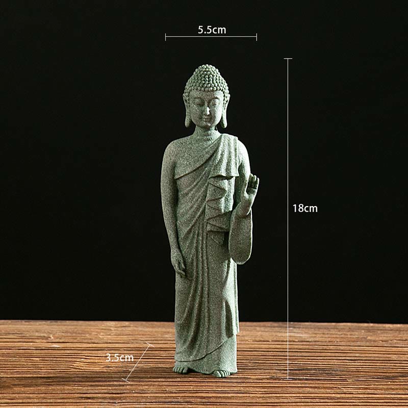 Tibetan Meditation Contemplation Buddha Serenity Compassion Statue Figurine Decoration - Standing Left Hand 5.5*3.5*18cm - image 13