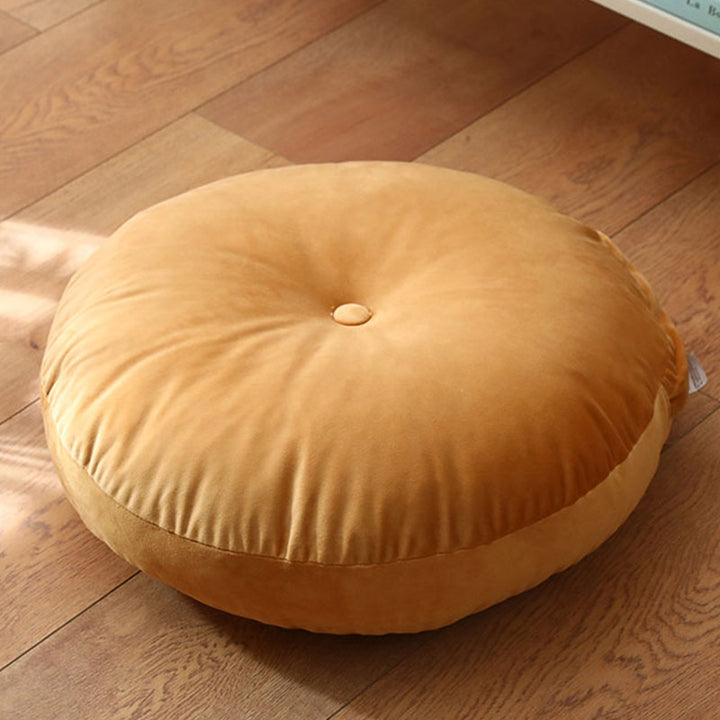 Lotus Simple Pattern Linen Meditation Seat Cushion Home Living Room Decoration - Detachable - Approx. 40cm × 10cm (slight variation possible) - Orange - image 29