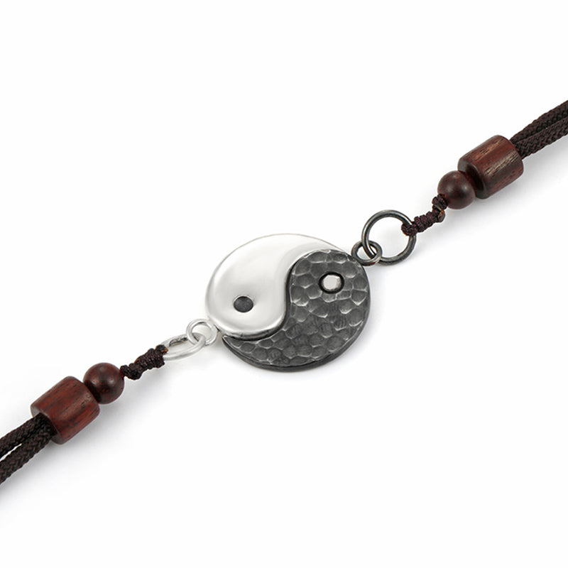 Buddha Stones 990 Sterling Silver Yin Yang Balance Harmony Necklace Pendant - image 13