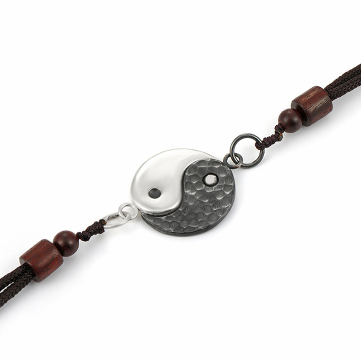 Buddha Stones 990 Sterling Silver Yin Yang Balance Harmony Necklace Pendant - image 13