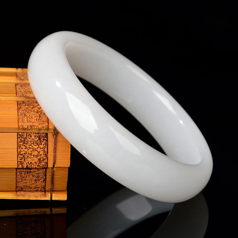 Buddha Stones Natural Golden Silk Jade Wealth Luck Bracelet Bangle - image 11