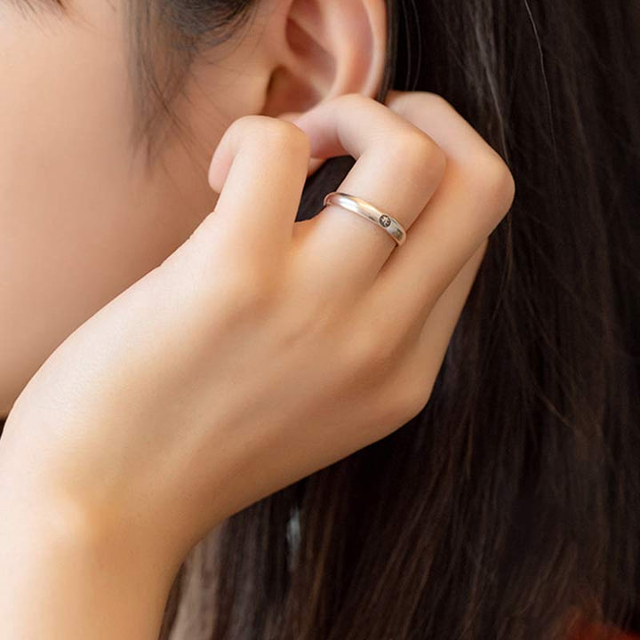 Buddha Stones 925 Sterling Silver Chinese Zodiac Natal Buddha Blessing Couple Ring - image 3