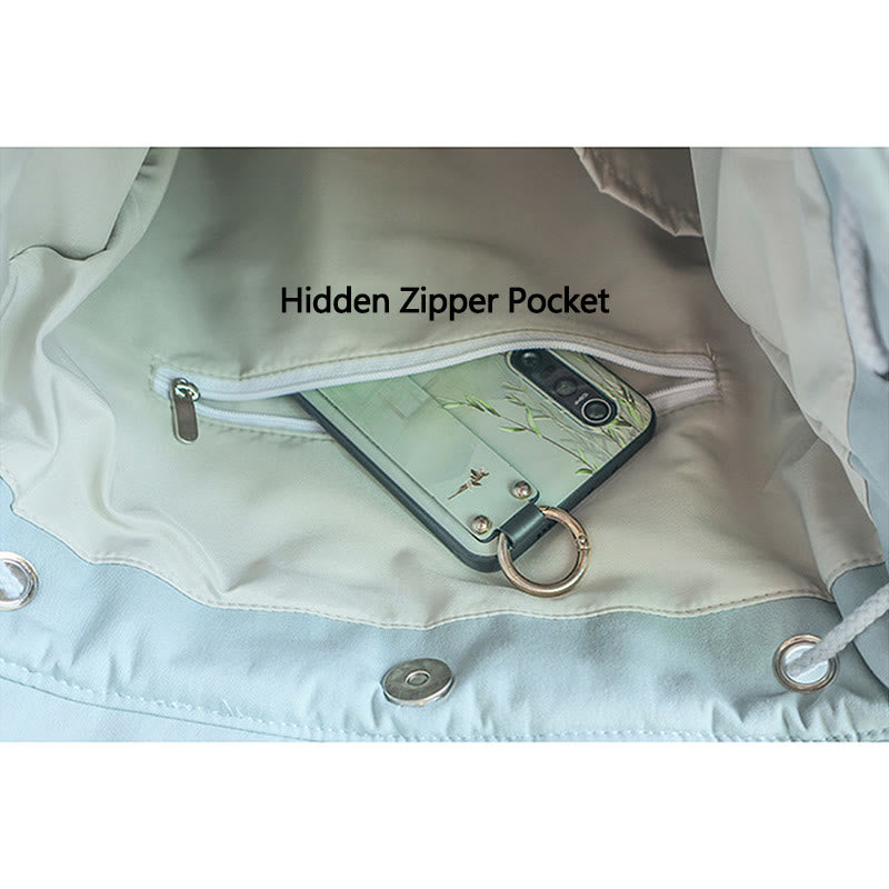 Buddha Stones Handmade Embroidered Large Capacity Canvas Backpack - image 4