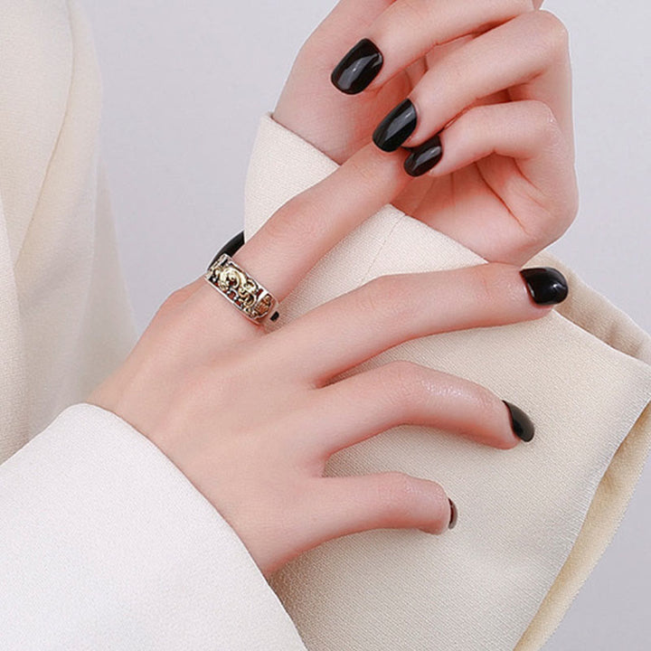 925 Sterling Silver PiXiu Luck Wealth Adjustable Ring - image 7