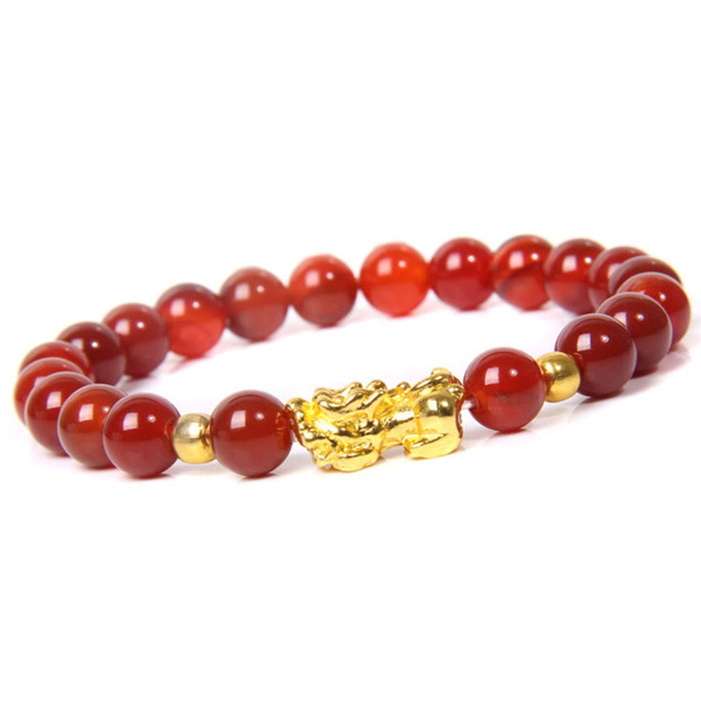 Buddha Stones FengShui Lucky Pixiu Obsidian Wealth Bracelet - image 4