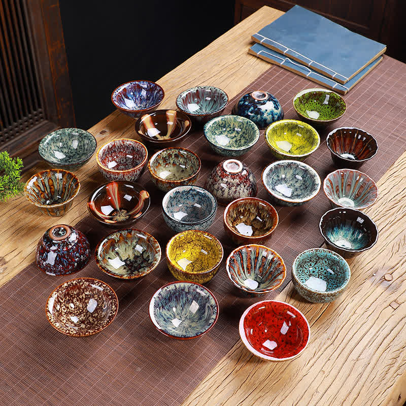 Buddha Stones Colorful Ceramic Teacup Home Office Tea Cups - image 0