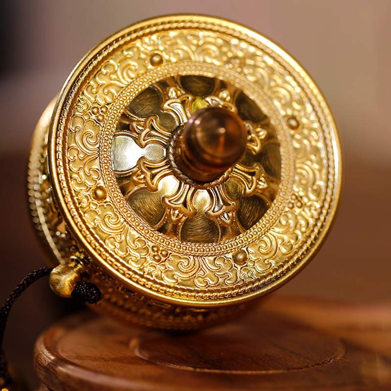 Tibetan Prayer Wheel Six True Words Sandalwood Healing Decoration - image 6
