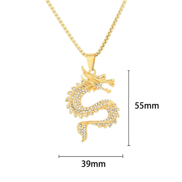 Buddha Stones Chinese Zodiac Dragon Zircon Protection Necklace Pendant - image 6
