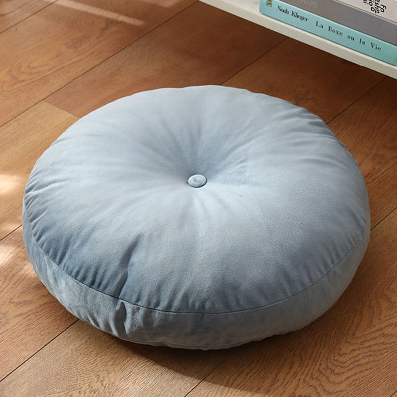 Lotus Simple Pattern Linen Meditation Seat Cushion Home Living Room Decoration - Detachable - Approx. 40cm × 10cm (slight variation possible) - PowderBlue - image 28