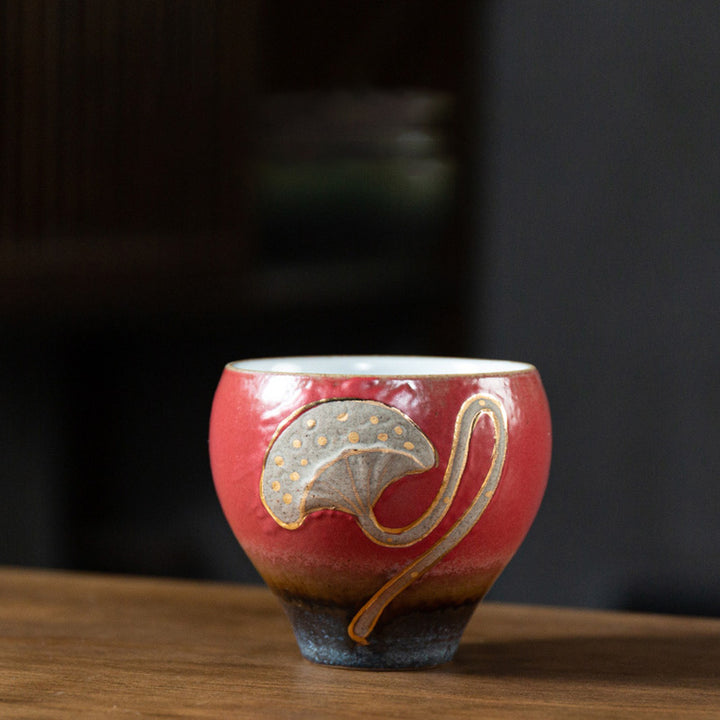 Buddha Stones Lotus Pod Engraved Teacup Kung Fu Tea Cup