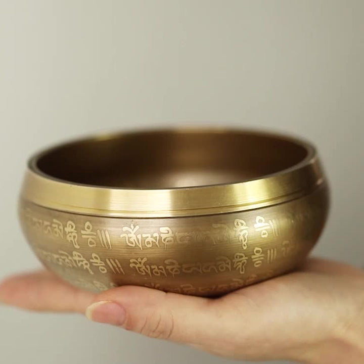Buddha Stones Tibetan Sound Bowl Handcrafted for Yoga Mindfulness and Meditation Singing Bowl Set - image 1
