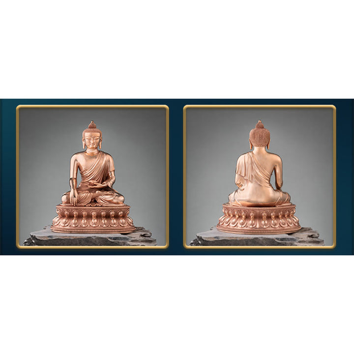 Gautama Shakyamuni Buddha Figurine Serenity Copper Statue Home Decoration - image 14