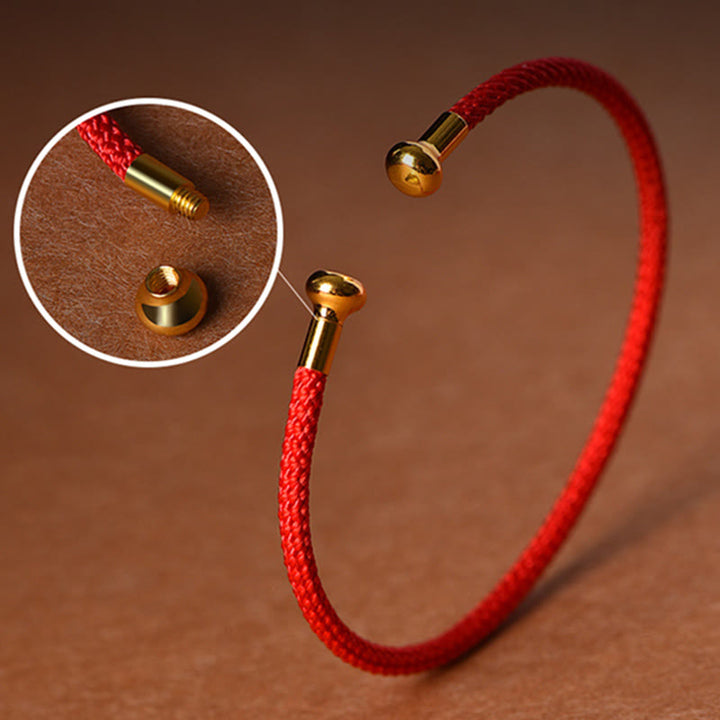 Buddha Stones Simple Design Handmade Luck Braid String Cuff Bracelet - image 3