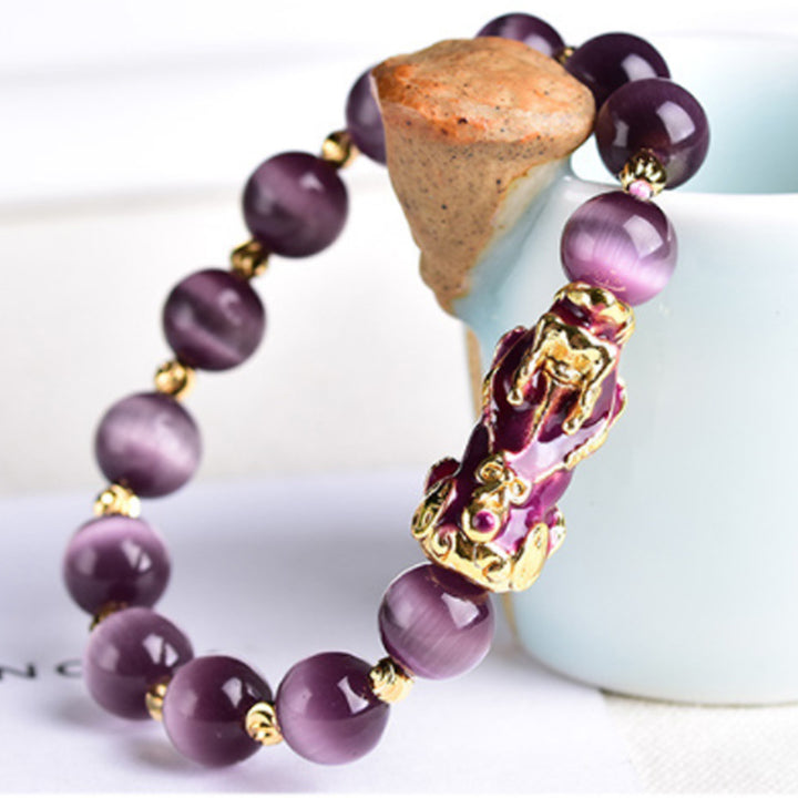 Buddha Stones Pixiu Cat Eye Wealth Bracelet - image 2