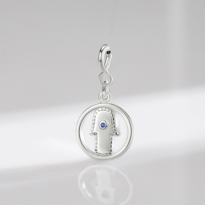 925 Sterling Silver Evil Eye Hamsa Symbol Prosperity Luck Chain Necklace Pendant - image 10