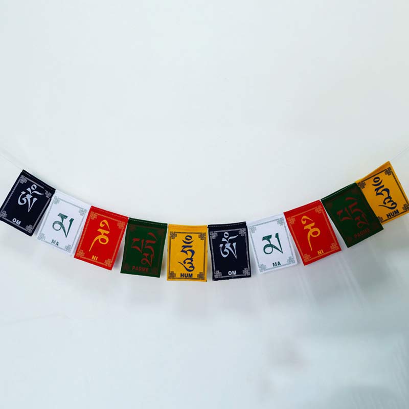 Tibetan Blessing Windhorse Om Mani Padme Hum Outdoor Car Prayer Flag Decoration - image 5