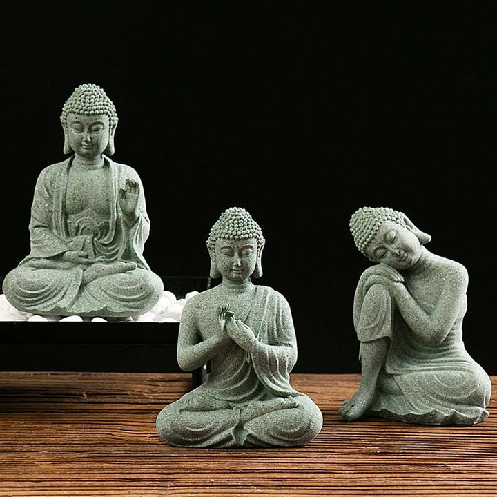 Tibetan Meditation Contemplation Buddha Serenity Compassion Statue Figurine Decoration - image 0