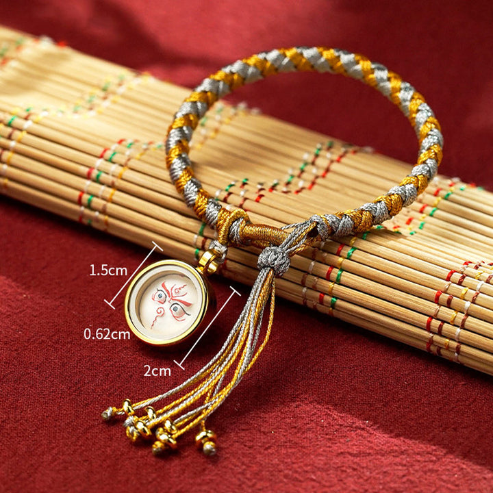 Buddha Stones Handmade Tibetan Five God Of Wealth Dragon Scale Rope Luck Braid Bracelet