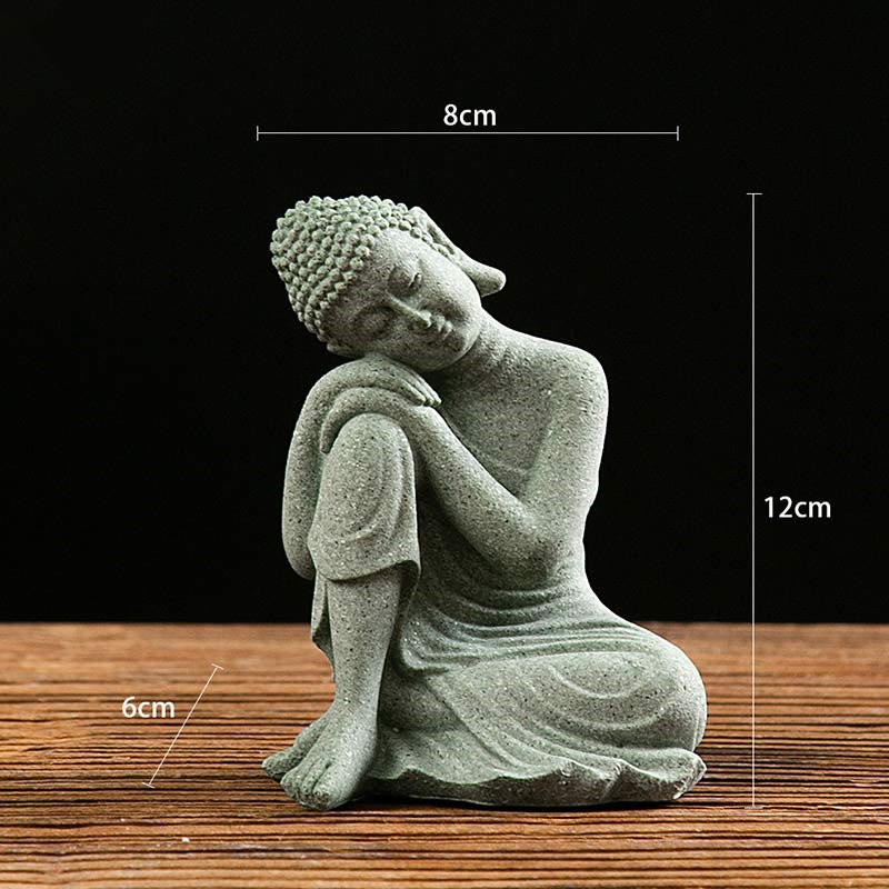 Tibetan Meditation Contemplation Buddha Serenity Compassion Statue Figurine Decoration - Contemplation 8*6*12cm - image 1