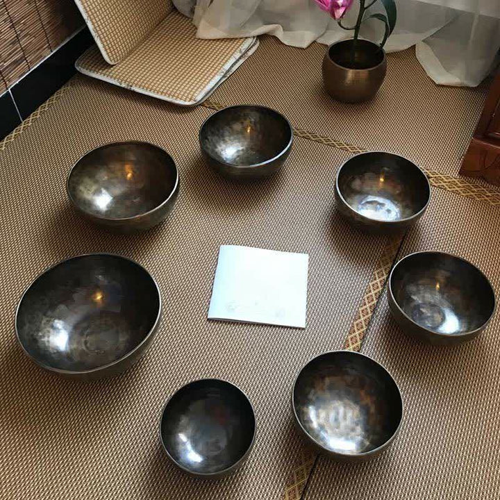 Lunar Rainbow Full Moon Singing Bowl Handcrafted for Healing and Meditation Positive Energy Sound Bowl Set - image 14