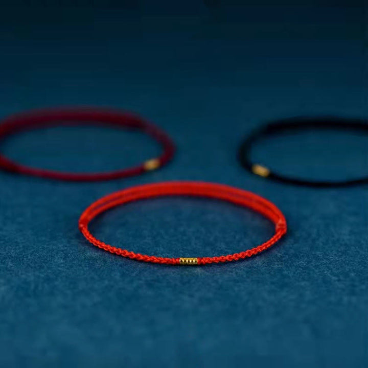 Buddha Stones "Blessings for Clear Connections" 925 Sterling Silver Lucky Golden Bead String Bracelet Anklet Includes Gift Message Card - image 17