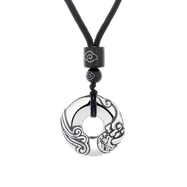 Buddha Stones PiXiu Peace Buckle Copper Wealth Necklace Pendant - image 5