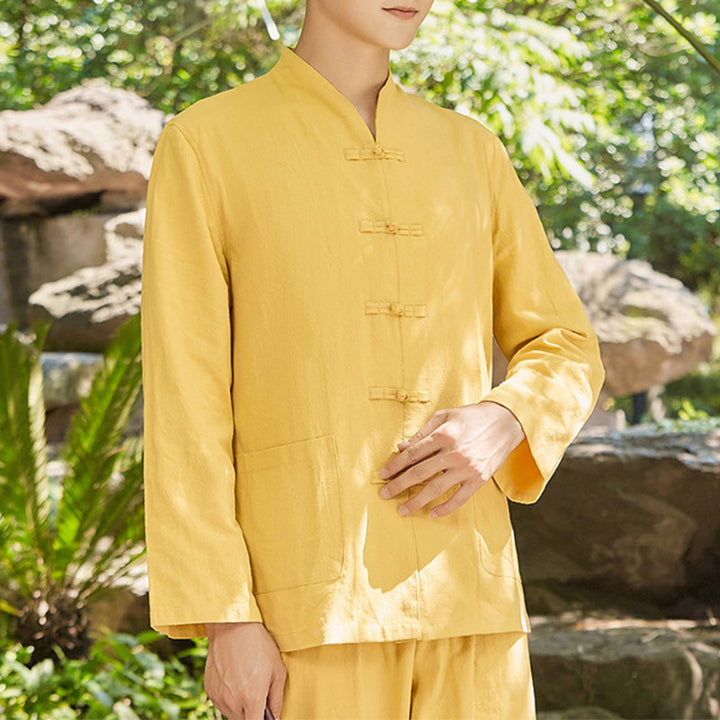 Buddha Stones Spiritual Zen Practice Yoga Meditation Prayer Clothing Men's Set - Gold - US/UK/AU48，EU58 (6XL) - image 9