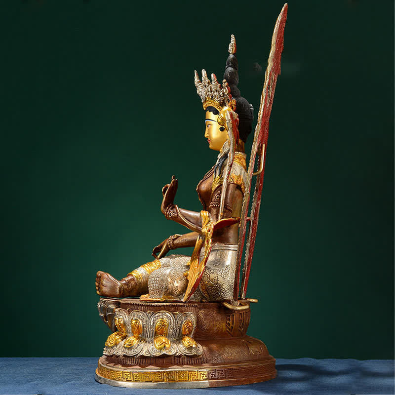 Bodhisattva Green Tara Hope Copper Statue Decoration - image 5