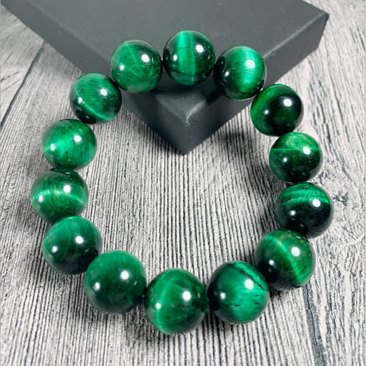 Buddha Stones Natural Green Tiger Eye Strength Bracelet