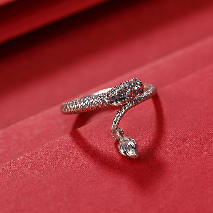 Buddha Stones 925 Sterling Silver Vintage Year of the Dragon Luck Protection Strength Adjustable Ring - image 19