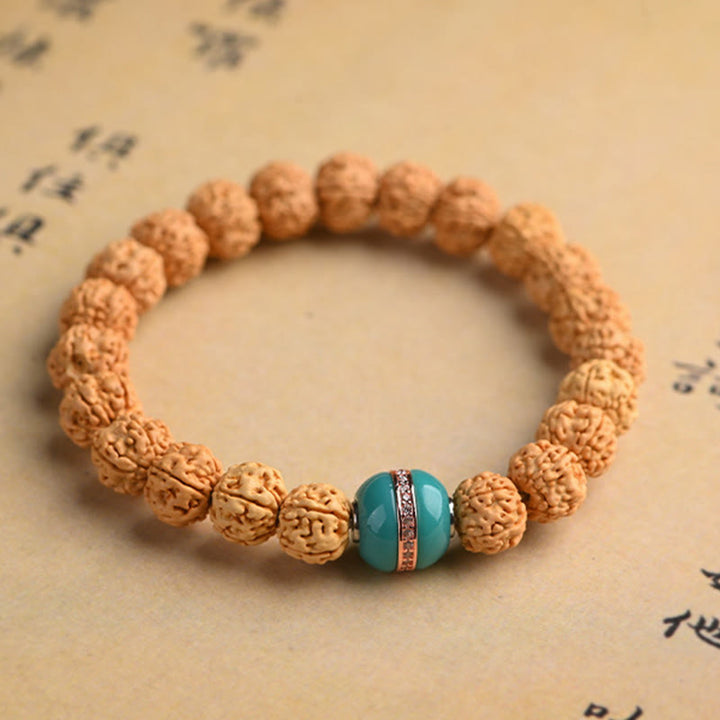 Buddha Stones Tibet Rudraksha Bodhi Seed Wealth Auspiciousness Bracelet - image 29