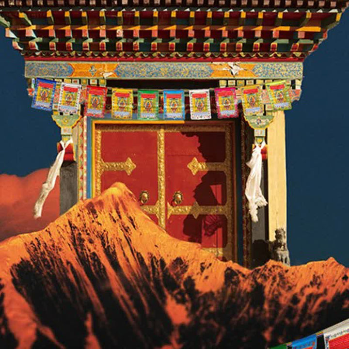 Buddha Stones Tibetan 10 Colors Windhorse Buddha Healing Auspicious Outdoor Prayer Flag