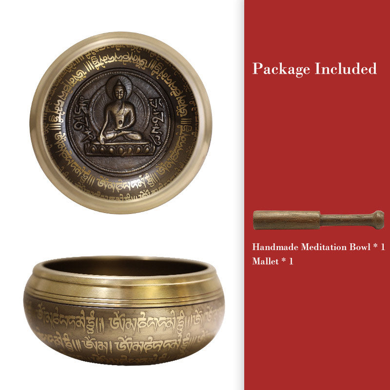 Tibetan Sound Bowl Handcrafted for Focus and Meditation Peaceful Happiness Singing Bowl Set - 4.33IN (11CM) - image 3