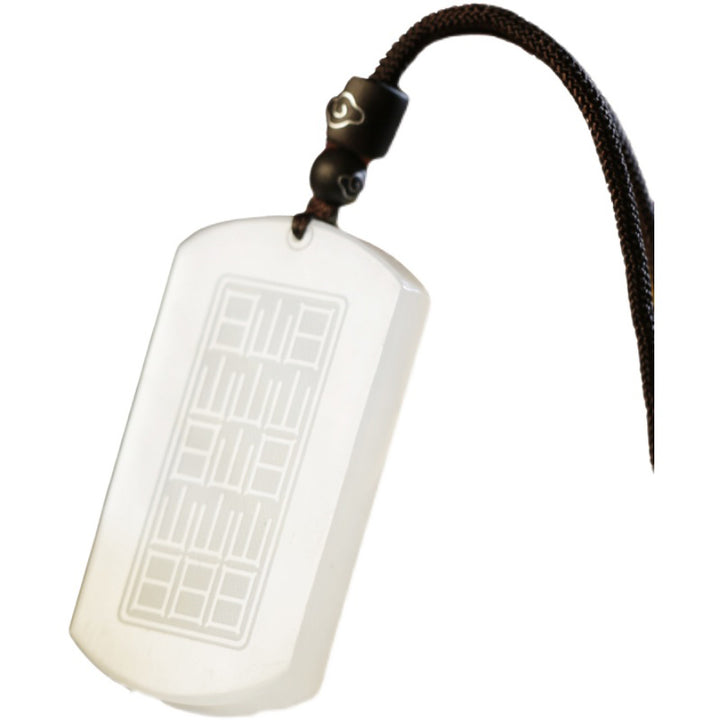 White Jade PiXiu Yin Yang Luck Protection Necklace Pendant - image 12