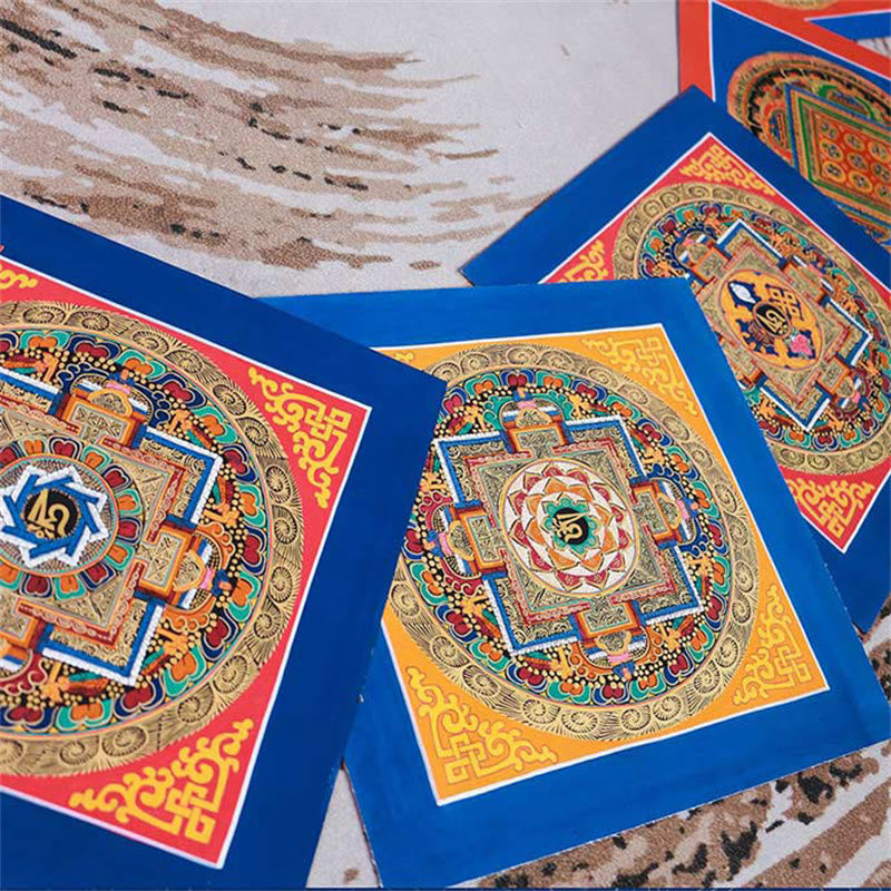 Tibetan Handmade Thangka Painting Blessing Thangka Blind Box Random Color Pattern