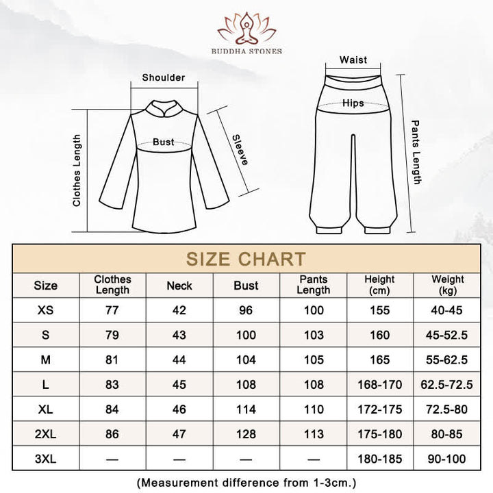 Lotus Flower Leaf Pattern Tai Chi Meditation Prayer Spiritual Zen Practice Clothing Women's Set - image 20