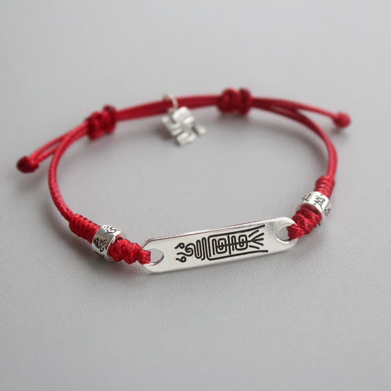 Buddha Stones 925 Sterling Silver Red String Luck Strength Braid Bracelet - Women - Red(Wrist Circumference 15-20cm) - image 0