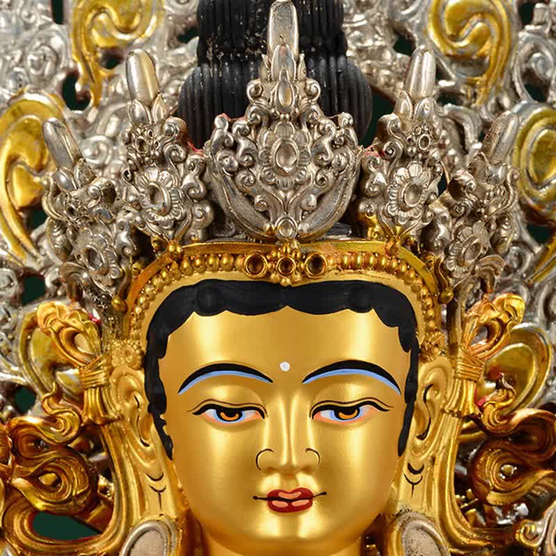 Bodhisattva Green Tara Hope Copper Statue Decoration - image 8