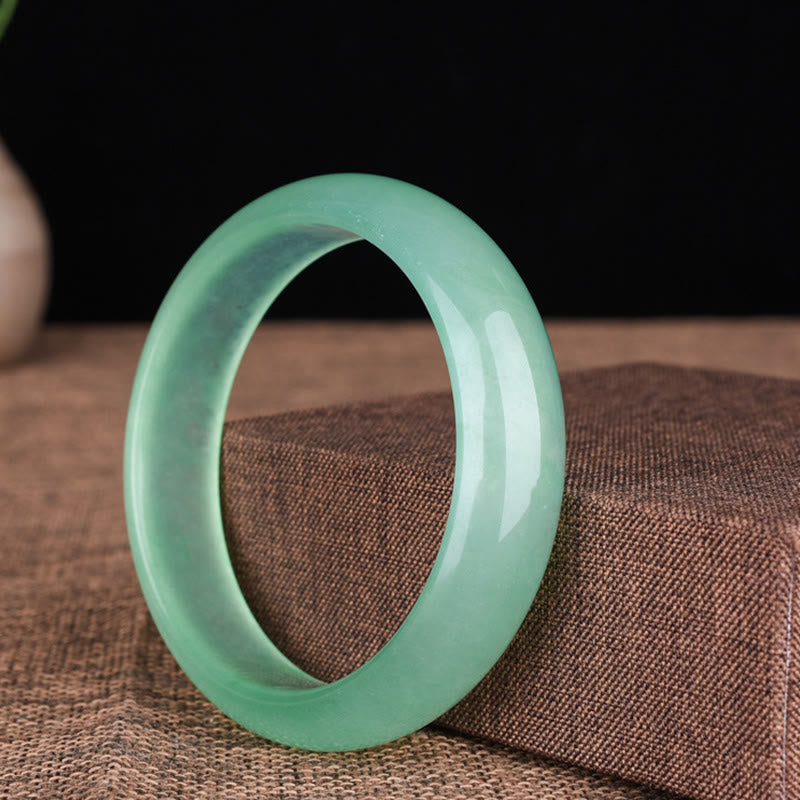 Buddha Stones Natural Jade Luck Healing Prosperity Bangle Bracelet - image 7