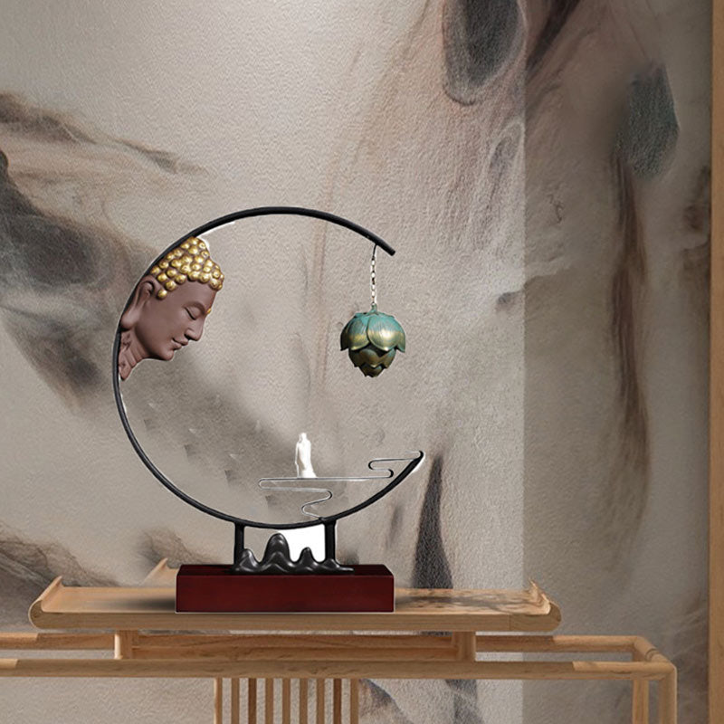 Buddha Stones Lotus Meditation Hanging Incense Burner Decoration - image 8