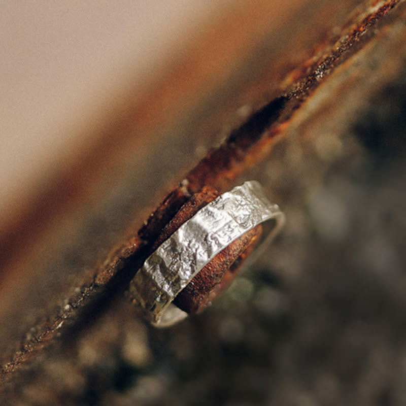 925 Sterling Silver Simple Design Blessing Couple Ring - 5mm - image 6