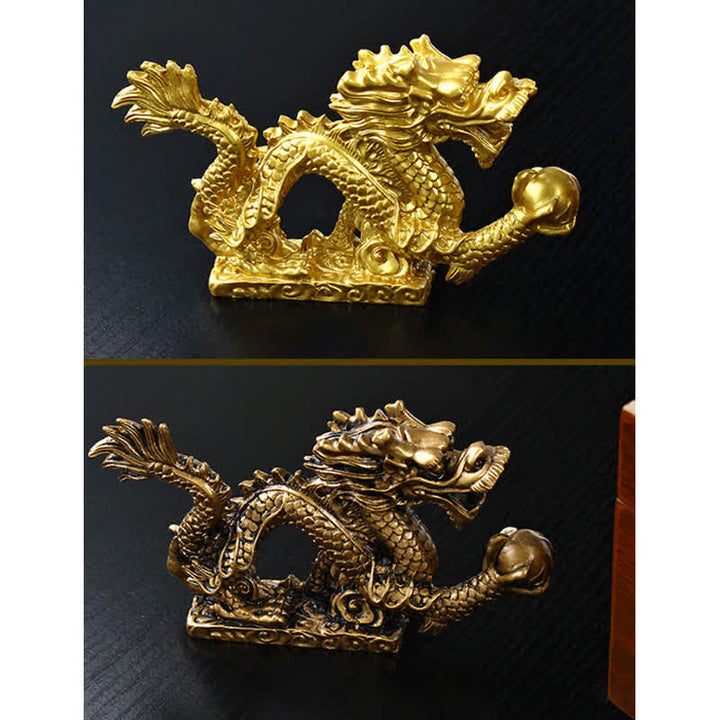 Buddha Stones Feng Shui Dragon Auspicious Cloud Wealth Luck Decoration