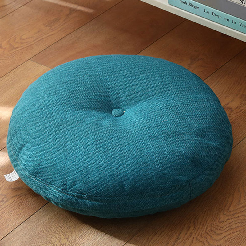 Lotus Simple Pattern Linen Meditation Seat Cushion Home Living Room Decoration - Detachable - Approx. 40cm × 10cm (slight variation possible) - MediumTurquoise - image 14