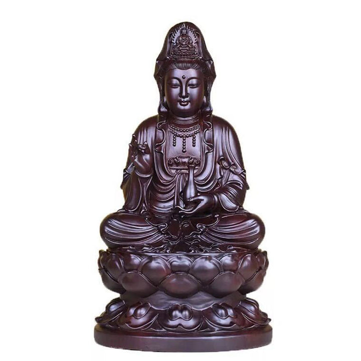 Avalokitesvara Ebony Lotus Harmony Blessing Home Decoration