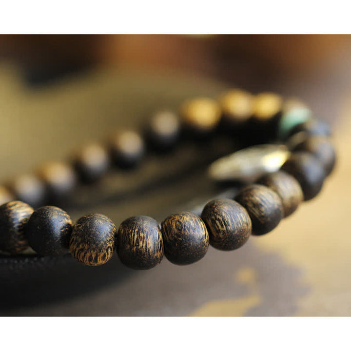 Vietnam Qinan Agarwood Turquoise Balance Strength Bracelet