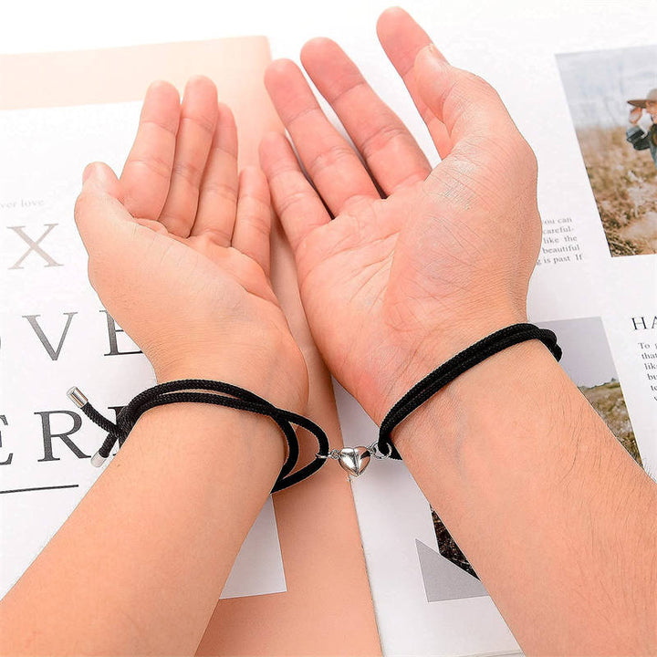 2Pcs Love Magnetic Couple String Strength Bracelet