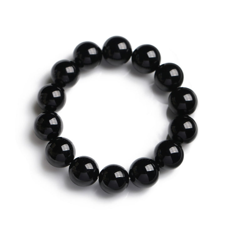 Buddha Stones Natural Black Onyx Fortune Bracelet