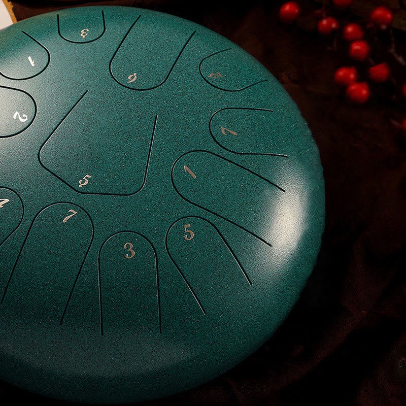 Buddha Stones Steel Tongue Drum Sound Healing Mindfulness Meditation Yoga Drum Kit 11 Note 8 Inch