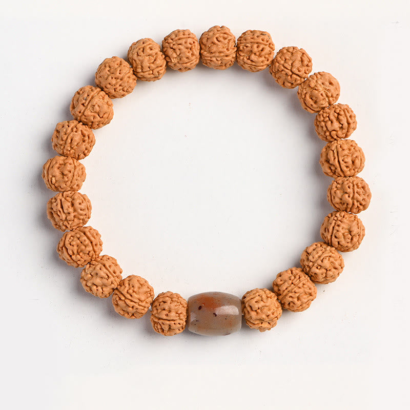 Buddha Stones Tibet Rudraksha Bodhi Seed Wealth Auspiciousness Bracelet