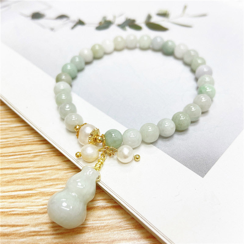 Buddha Stones Jade Gourd Blessing Protection Charm Bracelet